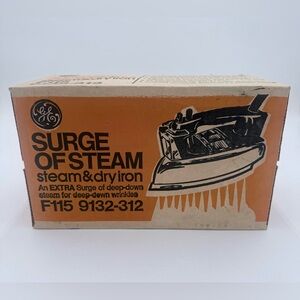Vintage GE F115 Surge of Steam - Steam & Dry Iron SEALED NEW IN BOX!